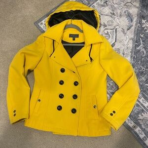 Artifacts Yellow Pea Coat with Hood